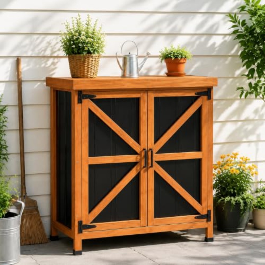 Gardening Tools Wooden - Уличный шкаф для хранения, 31,5
