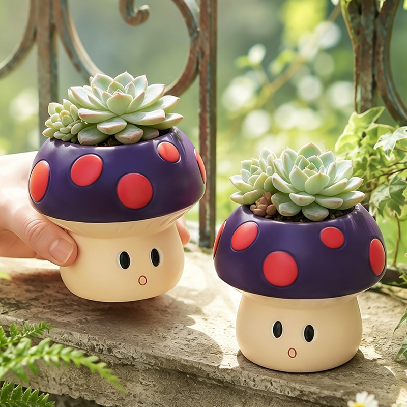 Gardening Tools Cute - Милый мультяшный горшок для суккулентов в