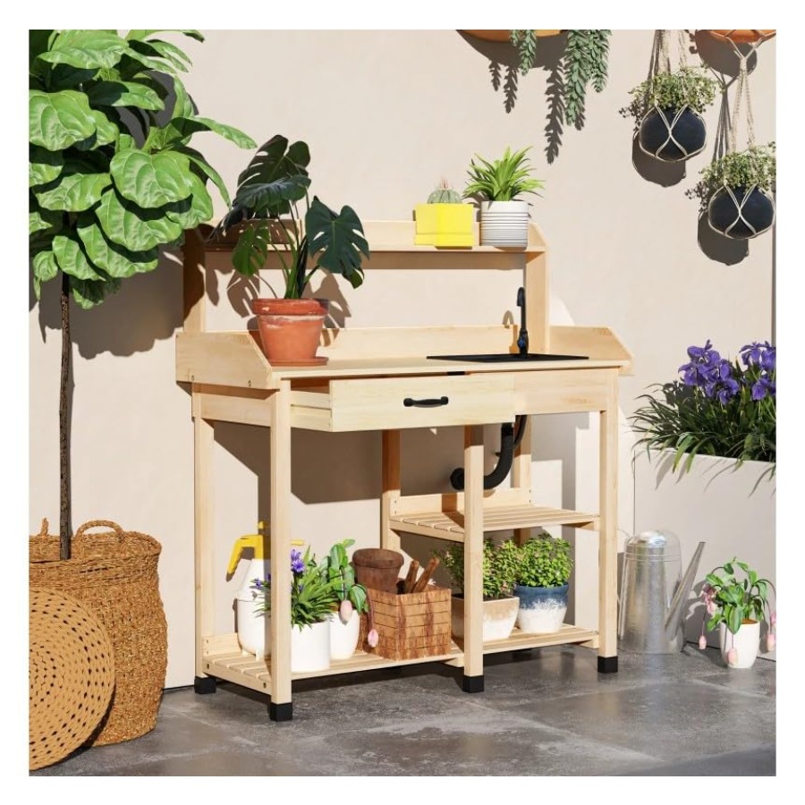 Деревянный стол для пересадки  – обзор и цена Gardening Tools Wooden