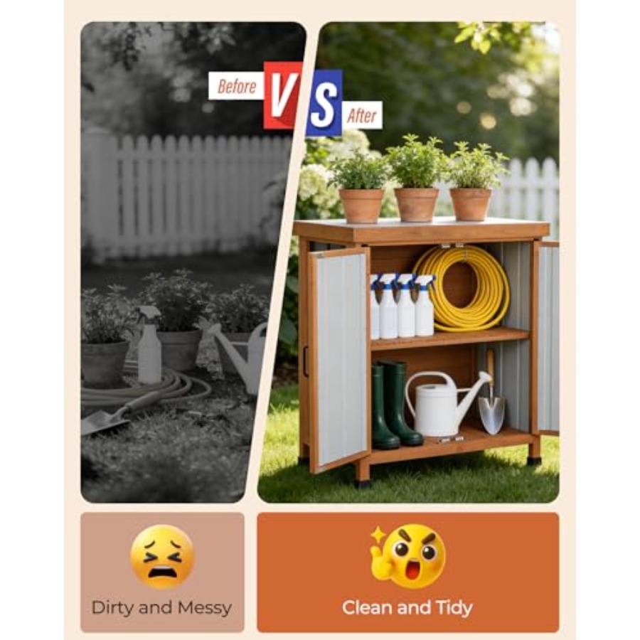 Уличный шкаф для хранения, 31, – обзор и цена Gardening Tools Wooden