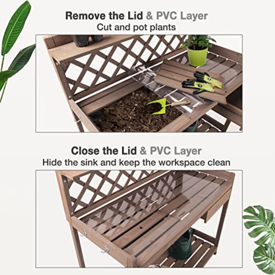 Садовая верстак-тумба для раст – обзор и цена Gardening Tools Wooden