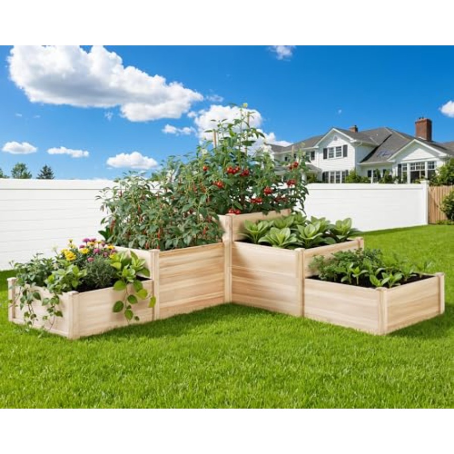 Трехъярусная приподнятая грядк – обзор и цена Gardening Tools Wooden