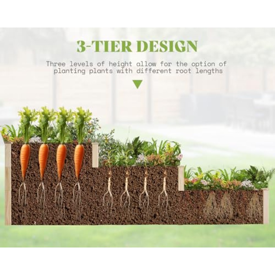 Трехъярусная приподнятая грядк – обзор и цена Gardening Tools Wooden